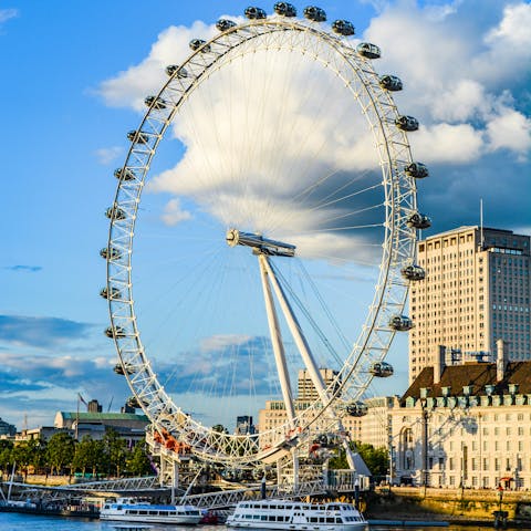 Visit the London Eye, just a four minute walk away