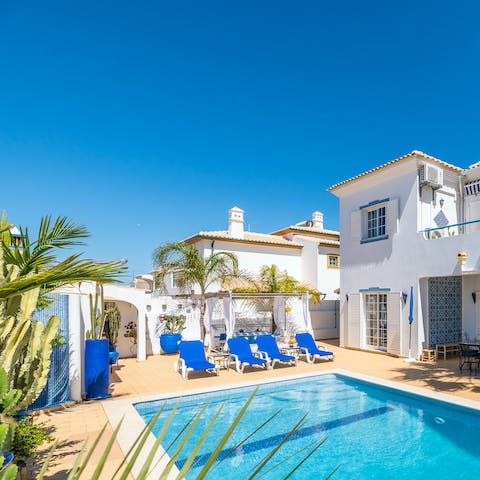 Catch rays on the sun terrace and cool down in the private pool