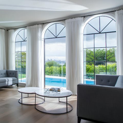 Soak up the Sydney Harbour views from the living area