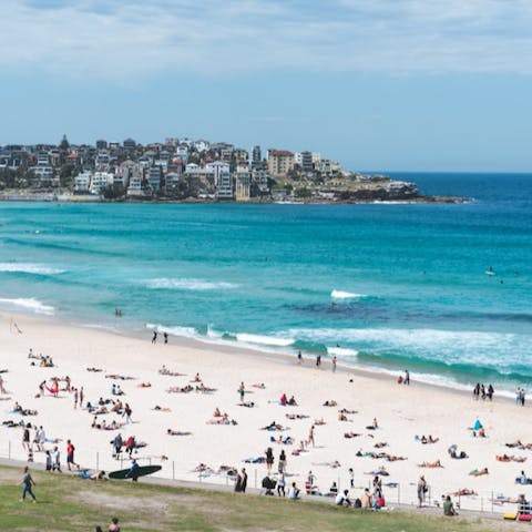 Take a short drive down to buzzy Bondi Beach