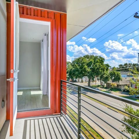 Savour morning coffees on the sunny balcony