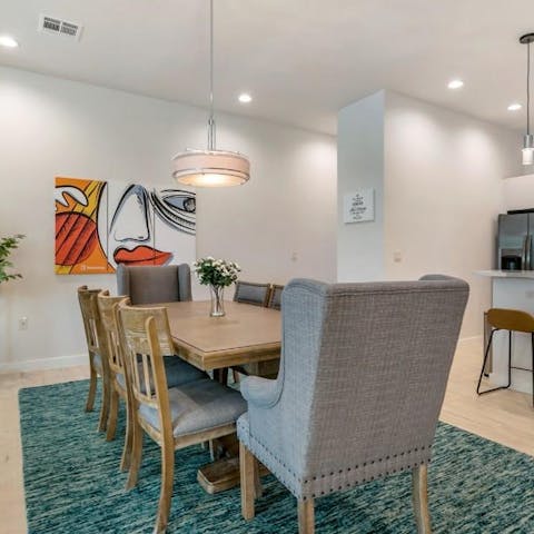 Hatch plans for the day over a lazy breakfast here