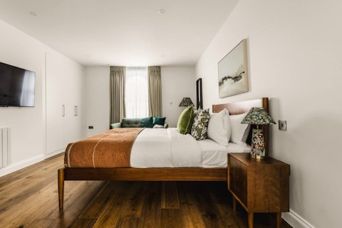 Sink into a king-size bed dressed in earthy, textured layers