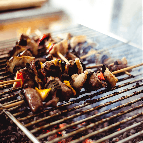 Fire up the built-in barbecue for evening meals