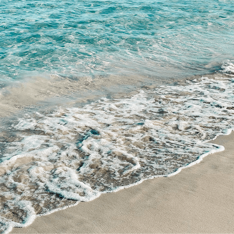 Take a dip in the sea – the beach is only 150 metres away