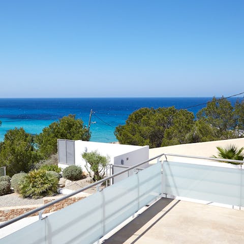 Look out across the Mediterranean each morning with your coffee