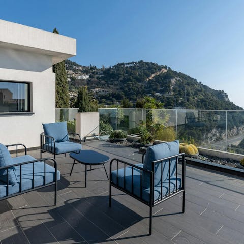 Gather for magical sunset drinks on the balcony