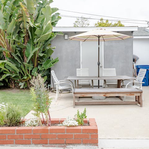 Dine on the patio when the weather is fine