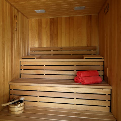 Make like the Scandinavians and start the day with ten minutes in the sauna