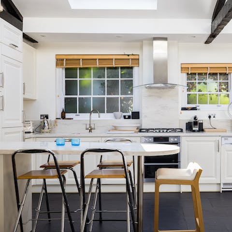 Whip up your avocado toast in a charming kitchen