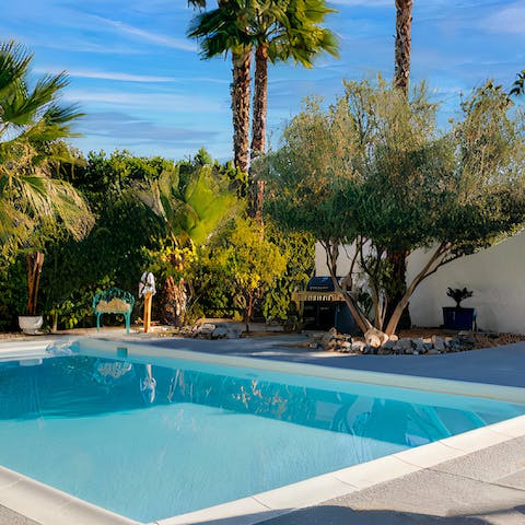 Start your day with a refreshing swim in the private pool