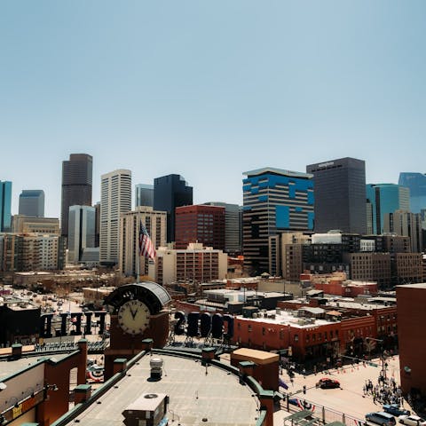 Explore the city from this enviable LoHi location, only a five-minute taxi from Downtown Denver