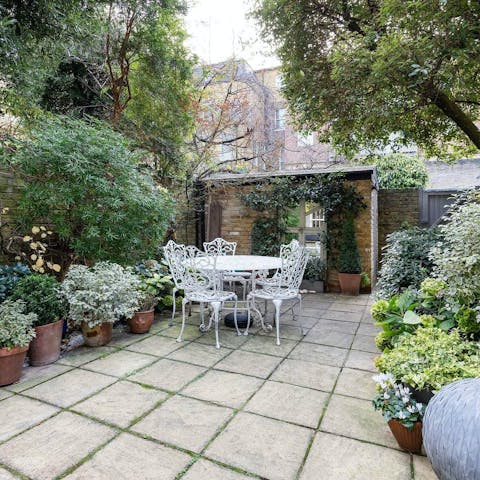 Enjoy a full English breakfast in the garden on a warm morning