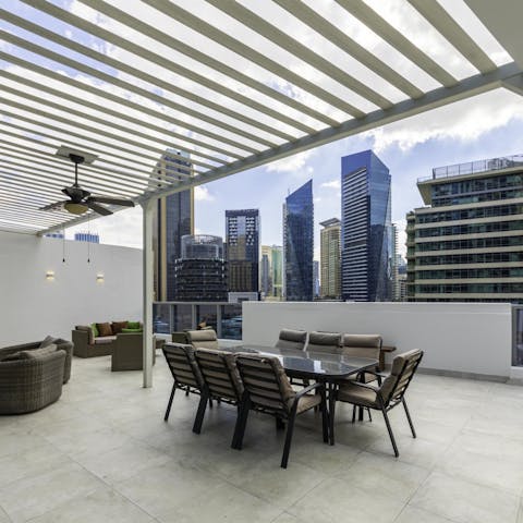 Enjoy sipping on sundowners with your loved ones on the private rooftop terrace