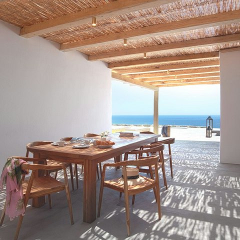 Savour sunset drinks and meals on the terrace