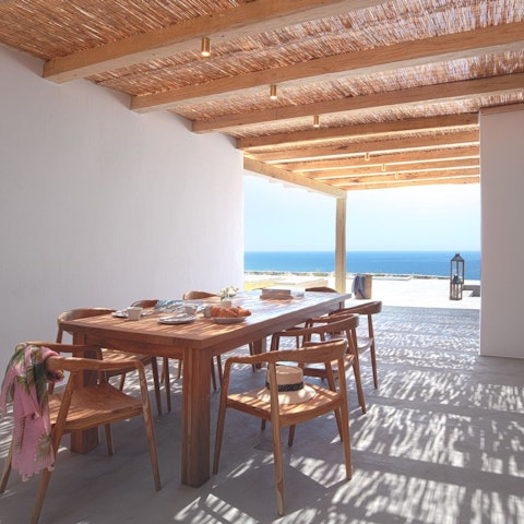 Savour sunset drinks and meals on the terrace