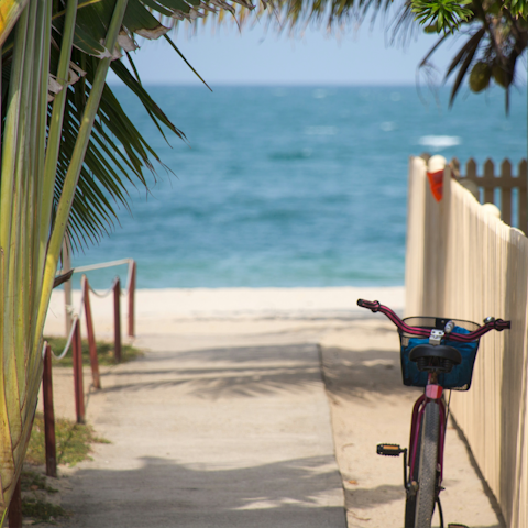 Take a bike ride to the beach in Key West, located nearby