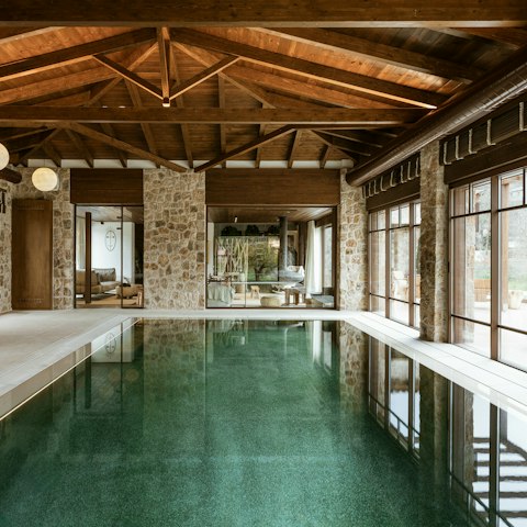 Start your day with a swim in the heated indoor pool