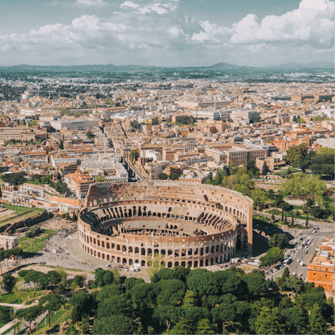 Drink in the history of the Colosseum – it's a ten-minute walk away