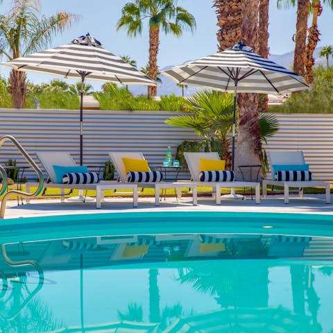 Dive into the turquoise swimming pool