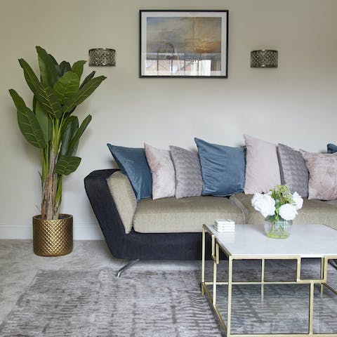 Put your feet up on the cosy sofa after a long day out