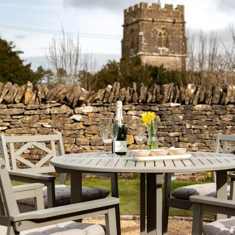 Enjoy dinner alfresco in the peaceful garden
