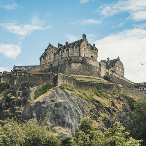 Visit the iconic Edinburgh Castle, a twenty-minute walk away