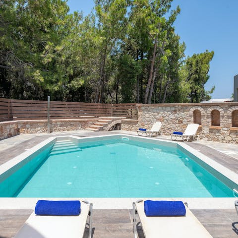 Wake up to a swim in the morning sun