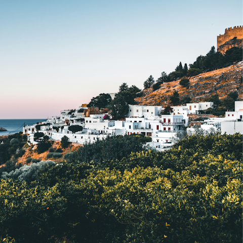 Stay in the scenic suburbs of Rhodes city