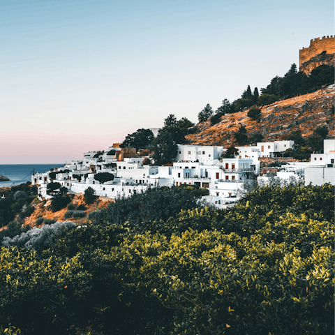 Stay in the scenic suburbs of Rhodes city