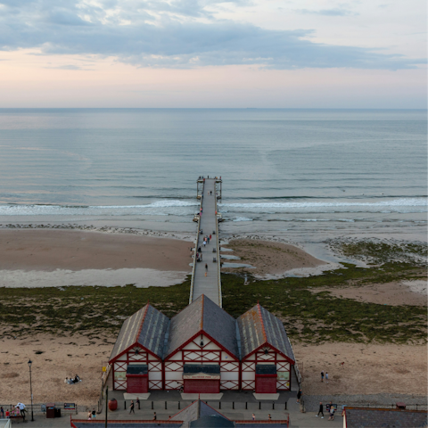 Stay just five minutes from Saltburn's iconic cliff lift