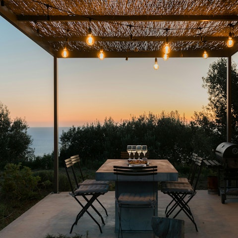 Admire the sea and sunset views