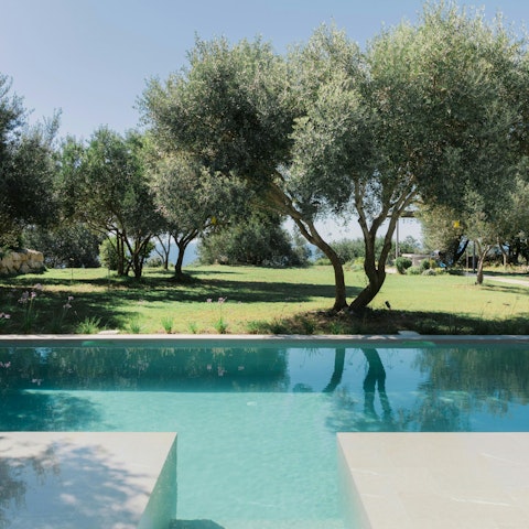 Cool off from the Greek sun in the private pool