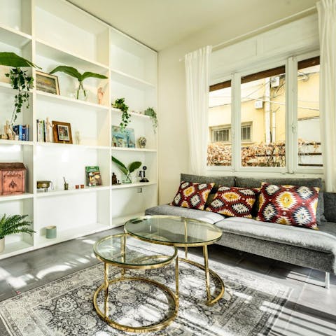 Kick back in the stylish living area after a busy day of exploring