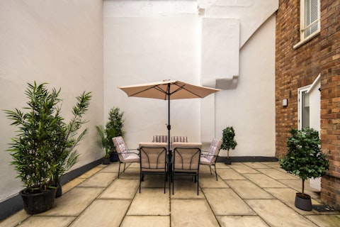 Dine alfresco in the private courtyard, perfect for sundowners