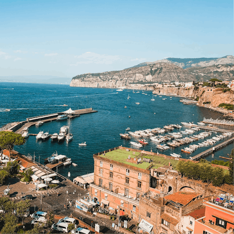 Wander Sorrento's marina, a short walk away
