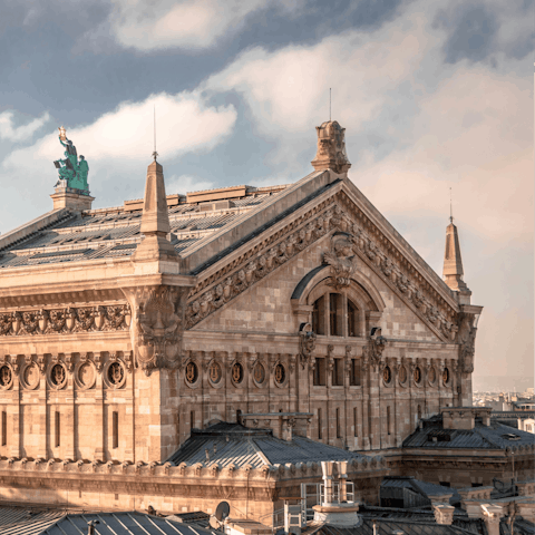 Visit the famed Palais Garnier, twenty minutes by metro