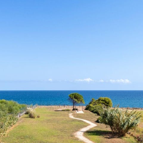 Stroll down to the sea – it's at the bottom of the garden