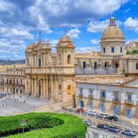 Explore the baroque town of Noto, just 19 kilometres away