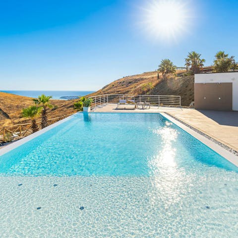 Cool off in the private pool which overlooks the ocean