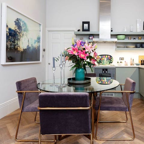 Enjoy breakfast at home before heading out to explore