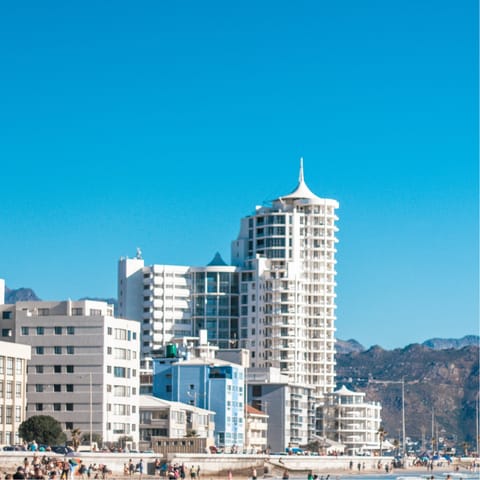 Drive down the coast to the idyllic seaside town of Strand, reachable in about an hour by car