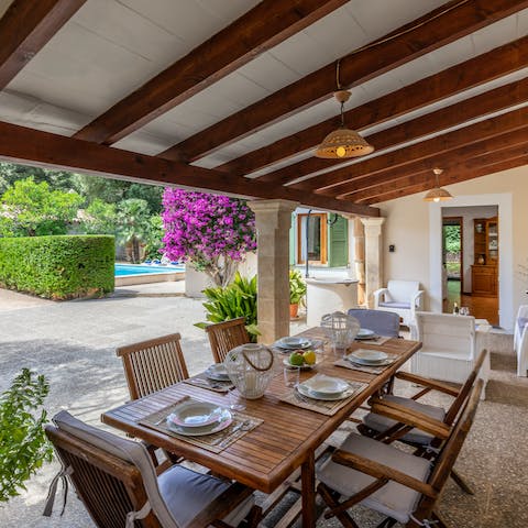 Serve up delicious Spanish inspired meals at the alfresco dining area