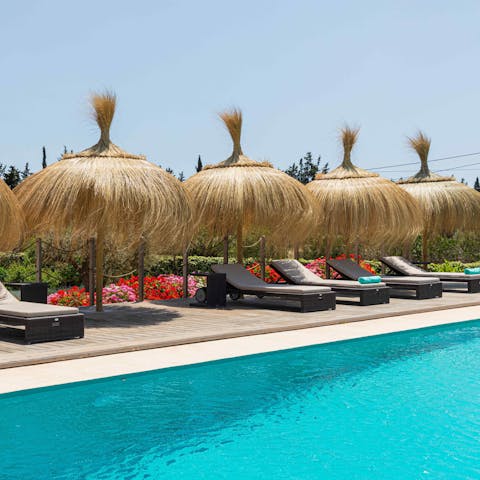 Spend blissful days lounging by the private pool