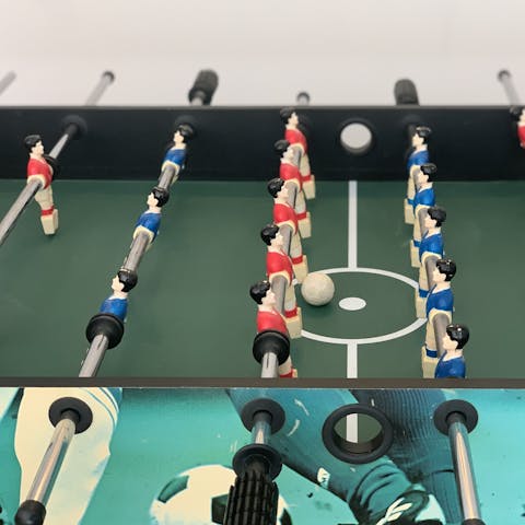 Challenge someone to a game of table football