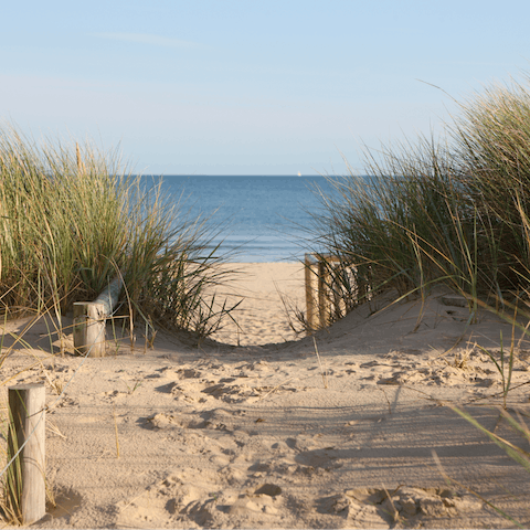 Explore the historic Norfolk coastline, your nearest beach three miles away