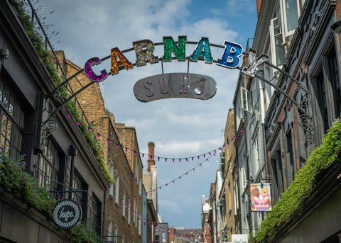 Discover Soho's legendary restaurants, bars, and independent businesses, sixteen minutes' walk away