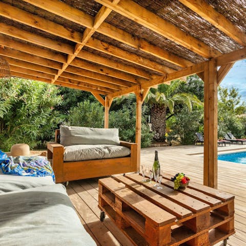 Savour a glass of sangria on the terrace