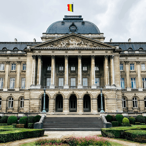 Stay in Brussels, just a twenty-minute stroll away from the Royal Palace