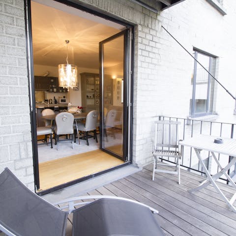 Relax on the terrace balcony, after a day of sight-seeing 